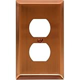 Elumina従来スチールアンティーク銅ウォールプレート、デュプレックス