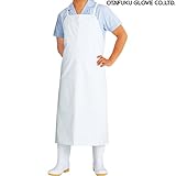 おたふく手袋/前掛け エプロン/軽量耐油・耐酸前掛け 胸付 品番：6190