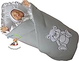 BlueberryShop Embroidered Jersey Swaddle Wrap Blanket Sleeping Bag for Newborn, baby shower GIFT 100