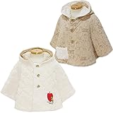 2016年 秋冬 はらぺこあおむし フード付き リバーシブルマント キルトボア 総柄天竺 THE WORLD OF ERIC CARLE アイボリー◇70-80cm