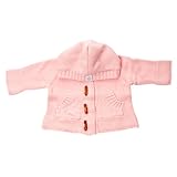 (ビバビーン) BebaBean 可愛い フード付 ベビー ニット パーカー【ニットフーディ】02.ピンク (6～12ヶ月)