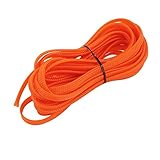 uxcell 編組スリーブ PET オレンジ ワイヤライン管理 DVIワイヤネット 6mm直径 5M全長