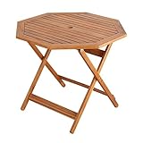 ブラウン／【幅90cm】ガーデン テーブル アジアン カフェ風 テラス バルコニー 屋内 屋外 八角タイプ 八角 折りたたみ シンプル カフェテーブル Carma〔カルマ〕幅90cm テーブル単品販売 単品 アカシア 木 木材 ブラウン