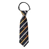 (エムエイチエー) M.H.A.style 子供用のワンタッチキッズ ストライプネクタイ こども服 ジュニア 20193 Ｂ.ネイビー
