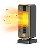 【2025冬モデル】 セラミックヒーター 小型 電気ファンヒーター 2秒速暖 暖房器具 マイナスイオン空気清浄 省エネ 速暖 大風量 コンパクト 3段階温度調整 900W 足元 ファンヒーター 温度調節 2重過熱保護 転倒OFF 節電対策 過熱保護 セラミック 窓下結露対策/寝室/トイレ/洗面所/オ