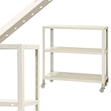 スマートラック NSTRK-254 幅80×奥行30×高さ79.5cm 3段 ホワイト 80㎏/全