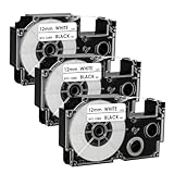 KAKASHI 互換 カシオ ネームランド テープ 12ｍｍ 白地に黒文字 CASIO Nameland XR-12WE テープカートリッジ KL-FR3 KL-PS-SET KL-P4SET KL-SY4 ラベルライター用テプラ テープ 3個セット