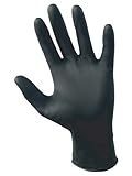 SAS Safety 66518 Raven Powder-Free Disposable Black Nitrile 6 Mil Gloves Large 100 Gloves by Weight 