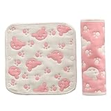 HUHU よだれパッド 8重ガーゼ スナップボタン 2枚組 抱っこひも用 よだれカバー 綿100％ (ピンククマ)