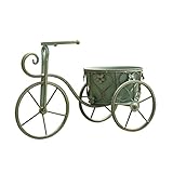 IAIZI 自転車フラワースタンドノスタルジックな人工フラワーデコレーションプラントスタンド（グリーン）