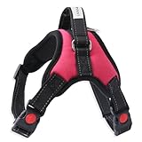 [LaLUCA GOODS] 犬 ハーネス 小型犬 中型犬 大型犬 ステップハーネス ウェアハーネス 犬用 介護用 首輪 ハンドル 胴輪 散歩 ビビッドピンク L