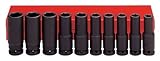 Ampro A5612 10 Piece 1/2-Inch Drive Deep Impact Socket Set [並行輸入品]