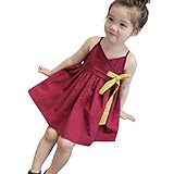 AutumnFall幼児用ガールズ夏キュートリボンプリンセスdresskidsベビーパーティー結婚式ノースリーブドレスギフト Size:24M