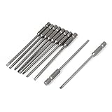 uxcell マイナスドライバービット メタル製　グレー　100mm長さ 10個入り