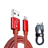 USB Type-Cケーブル 長さ 2m Type-C 充電器 高速充電 デニム生地 収納ベルト付き データ転送ケーブル モバイルバッテリー Android用 Galaxy Xperia AQUOS HUAWEI (ブラック)