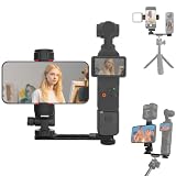 Osmo Pocket 3 スマホホルダー・マウントDJI対応 Osmo Pocket 3に対応クリエイターコンボ拡張モニターマウントアクセサリー，360°スマートフォンホルダー付き三脚アダプター（ビデオ撮影用