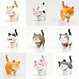 Lechin 動物フィギュア 猫 模型 9個 可愛い 子猫おもちゃセット ネコ ミニおもちゃ モデル パーティー 部屋 飾り 車の置物 誕生