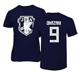 TCAMP日本2018 National Soccer # 9シンジ・オカザキ世界選手権のメンズTシャツ Youth Large