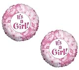 loonballoon It 's Its A Girl Feet足ピンク( 2 ) 18 "ベビーシャワー装飾Mylar Balloons