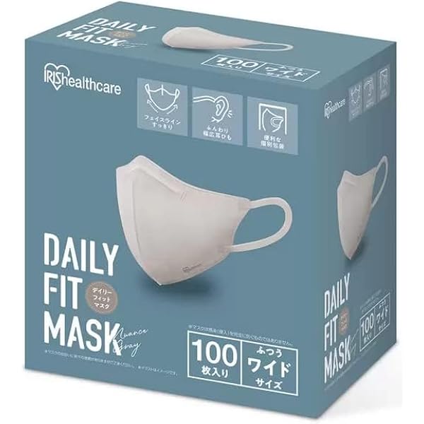 アイリスオーヤマ デイリーフィットマスク 立体 フィルタープラス 100枚 2個 224324982538270.jpg
