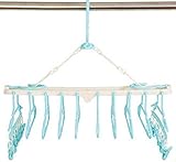 (sun-trading) ベビー 子供用 10連ハンガー ピンチ付き (ブルー)