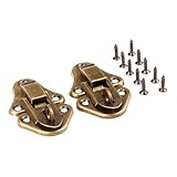 dophee 2個アンティークスタイル55 x 33 mm装飾ボックス用のラッチHasps木製ジュエリーギフトワインボックス