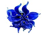 カラーリリィ フラワ オランダ海芋 阿蘭陀海芋 造花 PU製 10本セット インテリア 飾り物　お嫁さんの花束　 (サファイア)