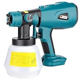 WaxPar マキタ 互換 ペイントスプレー コードレス 電動スプレーガン マキタ18VバッテリーBL1815 BL1830 BL1840 BL1850 BL1860 BL1830B BL1850B BL1860B など対応 大容量タンク 油性水性塗料 塗装機 凹凸面/広範囲/隙間の塗装を向け 塗装 DIY 壁/木材/金属の塗装 MT SG05【本体のみ】