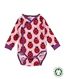 マクソモーラ ベビー服 Ladybug 新生児用 長袖 ロンパース コンビ肌着 てんとう虫 0-4ヵ月 Maxomorra 北欧 スウェーデン (50cm)