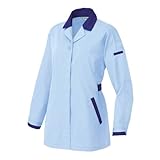 アイトス 長袖サマースモック(春夏用)  AZ-5327  007 サックス×ネイビー   Sサイズ