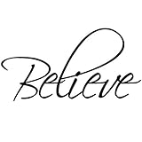Believe Bedroom Quote Decors Wall Saying Decals Quote for Home Wall Stickers Nursery Room Decor [並行輸