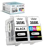 Feier キャノン BC-365XL(顔料ブラック) BC-366XL(染料カラー) 詰め替えインクカートリッジ キャノン TS3530 インク BC-365 BC-366 互換インク キャノン インク 365 366 大容量 対応機種 PIXUS TS3530 TS3730
