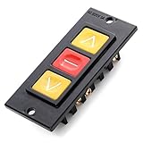 Beho-ローリングドアアップダウンストップ3ボタンブラックプラスチックハウジングプッシュボタンスイッチ