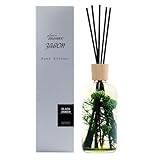 プルプラ ZABON リードディフューザー ルームフレグランス 500ml 大容量 約6ヶ月分 芳香剤 スティック付き ドライフラワー ハーバーリウム (ブラックアンバー)