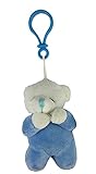 Clip On Prayer Bear Recites Angel De La Guarda - Blue Small 4 Inch [並行輸入品]