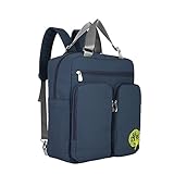 CYCLETRACK マザーズリュック ママバッグ 多機能デイバッグ レディース 赤ちゃん用品収納 大容量 軽量 通学 旅行 出張 出産祝い バックパック ４way(ネイビー)