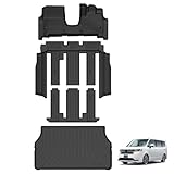 Jiooy ホンダ 新型 ステップワゴン RP6 RP7 RP8 フロアマット+セカンドマット+ラゲッジマット 4点セット STEPWGN RP6 カーマット AIR SPADA RP系 6代目 ステップワゴン RP7 ラゲッジトレイ STEPWGN RP8 3D立体 TPE 防水 汚れ防止 取付簡単 車種専用設計 [ハイブリッド車専用 7人乗り専用]