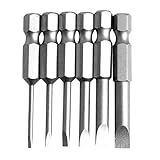 Zhaozheドライバービット ねじ回し 磁気フラットヘッド スクリュードライバービットキット 2mm 2.5mm 3mm 4mm 5mm 6mm 6本セット