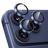 Podick レンズカバー iPhone 17 Pro/17 Pro Max 用 カメラフィルム 【貼ってる感ゼロ！】 9H強化ガラス アルミ合金 耐衝撃 いphone17pro/17pro max カメラ保護 高透過率 キズ防止 露出オーバー防止 気泡ゼロ 指紋防止 貼り付け簡単 アイフォン17プロ/17プロマックス 対応 独立型レンズプロテクター (17Pro/Max,DeepBlue)