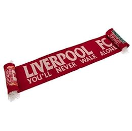 Liverpool F.C. リバプールFC LFCレッドクレストスカーフ公式 4 1/2 フィート 赤