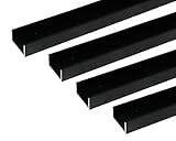 安田 アルミチャンネル 1m 2.0x30x15mm ブラック 4本組