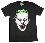 Bioworld DC Comics Suicide SquadメンズCreepy Joker Tシャツ M ブラック
