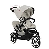 phil&teds フィルアンドテッズ ベビーカー 限定 Navigator V2 Stroller + Double Kit with Auto Stop- SILVER 二人乗り [並行輸入品]