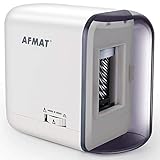 鉛筆削り 電動 AFMAT 高人気 鉛筆削り自動 白 高品質 えんぴつ削り 6-8mm対応 芯先太さ調節 自動停止機能 長寿命 子供 学校