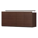 白井産業【SHIRAI】上置き 天井突っ張り 壁面収納 扉付 ポルターレ ダークブラウン 幅120cm  POR-5512DUDK POR-5512DUDK