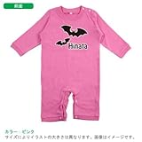 BabyChips ハロウィンウイング(名入れ長袖ベビーロンパース) 80 ピンク