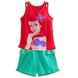 リトルマーメイド アリエル なりきり パジャマ ノースリーブ ショートパンツ 並行輸入品 ディズニー 服 キッズ 子供 ベビー 90cm(USサイズ2)