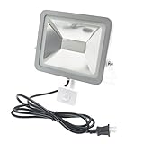 人感センサー付・防雨形LED投光器 (30Wタイプ) ACコード2m【ボディーカラー：ホワイト】 (1個入り)
