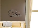 Calvin男の子女の子部屋保育園ベビーキッズ名前ビニール壁引用ステッカー