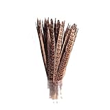 6ピース天然キジの羽、芸術と工芸品の帽子の装飾装飾ect、30-35 cmナチュラルカラー な自然な装飾的な羽操作簡単ですそれ以上の価値がある